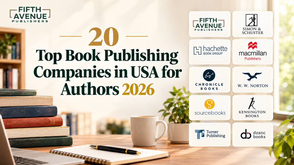 20 top book publishing companies in the USA for authors, 2026 edition, logo grid